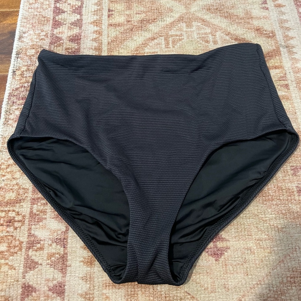 CALIA swim high waisted black bottom